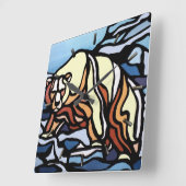 Polaire Beer klokkool Tribal Beer Vierkante Klok (Hoek)