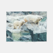 Polaire Beer Mam. en Cub Fleece Blanket Deken (Voorkant (Horizontaal))