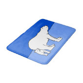 Polaire Beer — Mam en kauwen — Wilde kunst Badmat (Gekanteld)