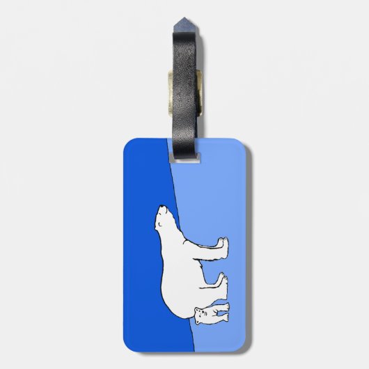 Polaire Beer — Mam en kauwen — Wilde kunst Bagagelabel (Achterkant verticaal)