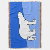 Polaire Beer — Mam en kauwen — Wilde kunst Deken (Voorkant Verticaal)