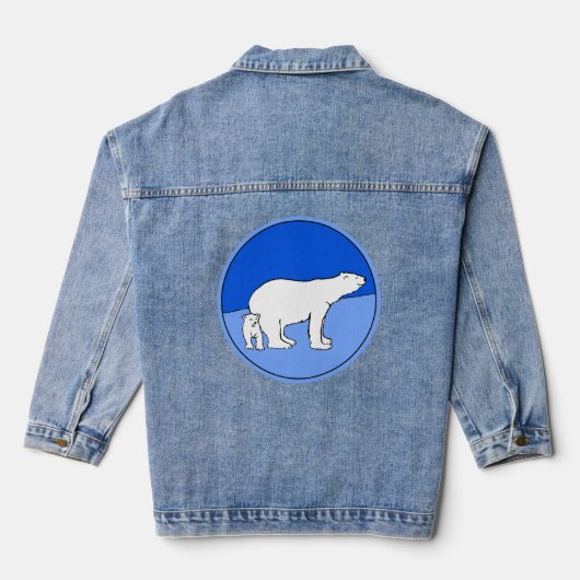 Polaire Beer — Mam en kauwen — Wilde kunst Denim Jacket (Achterkant)