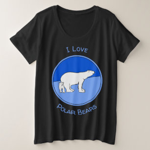Polaire Beer — Mam en kauwen — Wilde kunst Grote Maat T-shirt