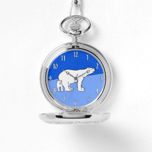Polaire Beer — Mam en kauwen — Wilde kunst Horloge