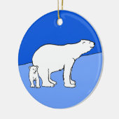 Polaire Beer — Mam en kauwen — Wilde kunst Keramisch Ornament (Links)