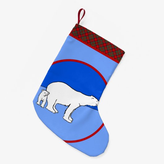 Polaire Beer — Mam en kauwen — Wilde kunst Kleine Kerstsok (Voorkant (Hangend))