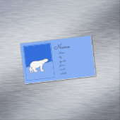 Polaire Beer — Mam en kauwen — Wilde kunst Magnetisch Visitekaartje (Voorbeeld)