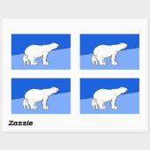 Polaire Beer — Mam en kauwen — Wilde kunst Rechthoekige Sticker (Vel)