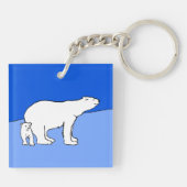 Polaire Beer — Mam en kauwen — Wilde kunst Sleutelhanger (Achterkant)