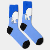 Polaire Beer — Mam en kauwen — Wilde kunst Sokken (Rechts)