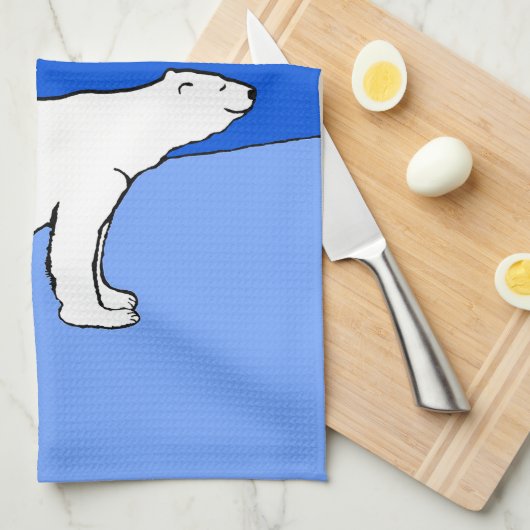 Polaire Beer — Mam en kauwen — Wilde kunst Theedoek (Quarter Fold)