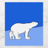 Polaire Beer — Mam en kauwen — Wilde kunst Wijn Etiket (Enkel label)