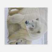 POLAIRE BEER MOEDER EN NORTHERN ALASKA FLEECE DEKEN (Voorkant (Horizontaal))