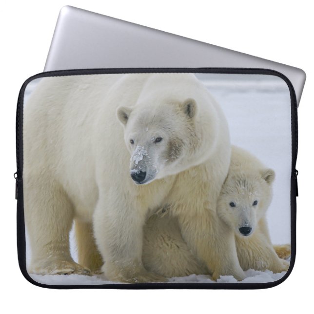 POLAIRE BEER MOEDER EN NORTHERN ALASKA LAPTOP SLEEVE (Voorkant)