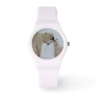 Polaire Beer moeder met kubusje Horloge