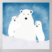 Polaire Beer moeder met Poster van de illustratie  (Voorkant)