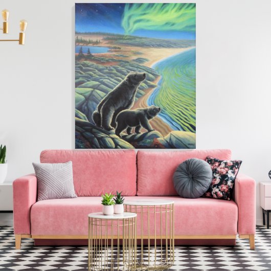 Polaire Beer schilderijdoek afdrukken (Insitu (Woonkamer))