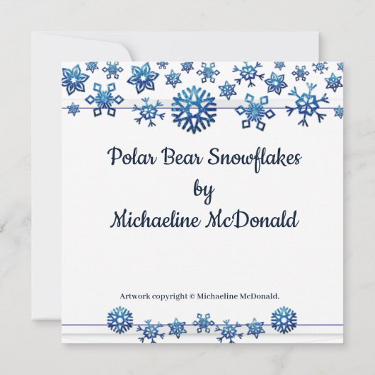 Polaire Beer Snowflakes Kaarten (Achterkant)