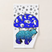 Polaire Beer Snowflakes Sneeuwhanddoekjes Bad Handdoek (Handdoek)