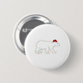 Polaire Beer Xmas verlichtend Santa Hat Polar Beer Ronde Button 5,7 Cm (Voorkant /achterkant)