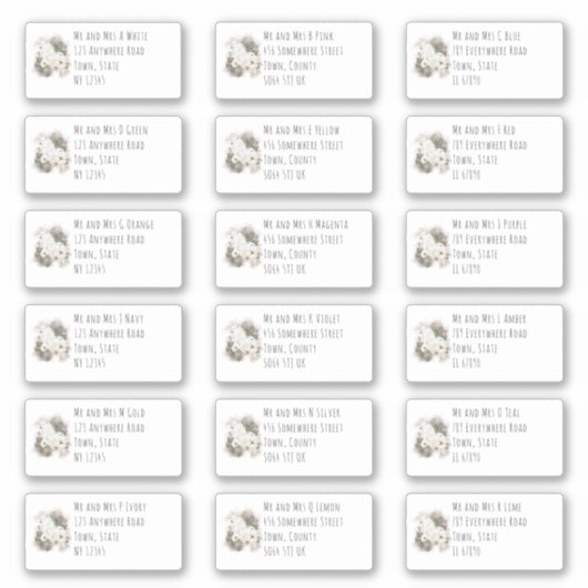 Polaire Beren 18 Adresetiketten met individuele na Sticker (Voorkant)