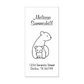 Polaire Beren: Adres moeder en krab Rubberstempel (Afrduk)