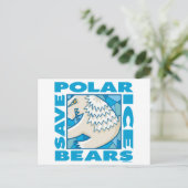 Polaire Beren Briefkaart (Staand voorkant)