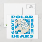 Polaire Beren Briefkaart (Voorkant / Achterkant)