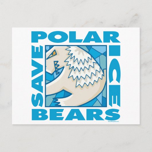 Polaire Beren Briefkaart (Voorkant)