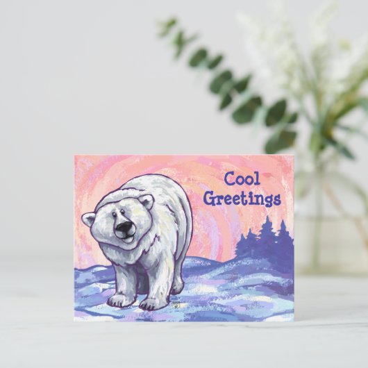 Polaire Beren Briefkaart (Staand voorkant)