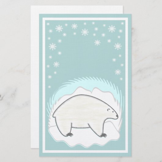 Polaire Beren Briefpapier (Voorkant / Achterkant)