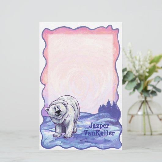 Polaire Beren Briefpapier (Staand voorkant)