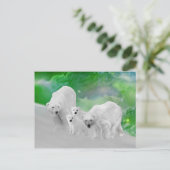 Polaire Beren, cabines en noord-lampen Briefkaart (Staand voorkant)