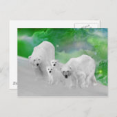 Polaire Beren, cabines en noord-lampen Briefkaart (Voorkant / Achterkant)