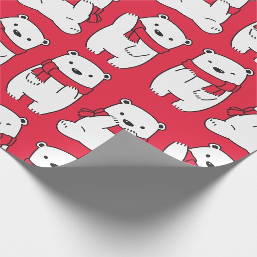 Polaire Beren Cadeaupapier (Hoek)