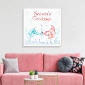 Polaire Beren Canvas Afdruk (Insitu (Woonkamer))