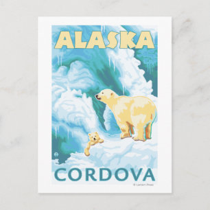 Polaire Beren & Cub - Cordova, Alaska Briefkaart