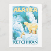 Polaire Beren & Cub - Ketchikan, Alaska Briefkaart (Voorkant)