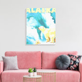 Polaire Beren en Cub - Anchorage, Alaska Canvas Afdruk (Insitu (Woonkamer))