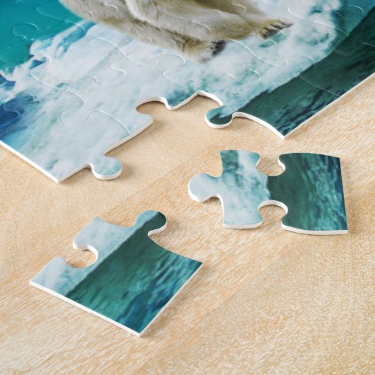 Polaire Beren en de Aurora Borealis Puzzle Legpuzzel (Zijkant)