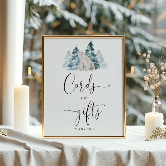 Polaire beren en geschenkkaarten, poster