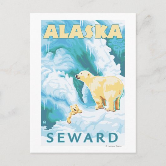 Polaire Beren en krabben - Seward, Alaska Briefkaart (Voorkant)
