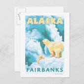 Polaire Beren en kubussen - Fairbanks, Alaska Briefkaart (Voorkant / Achterkant)