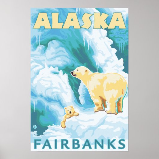 Polaire Beren en kubussen - Fairbanks, Alaska Poster (Voorkant)