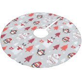 Polaire Beren en pinguïns Kerstboom Rok (Gekanteld)