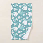 Polaire Beren en sneeuwvlokken Bad Handdoek (Handdoek)