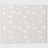 Polaire Beren en sneeuwvlokken - beige Cadeaupapier (Vlak)