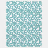 Polaire Beren en sneeuwvlokken Fleece Deken (Voorkant)