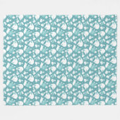 Polaire Beren en sneeuwvlokken Fleece Deken (Voorkant (Horizontaal))