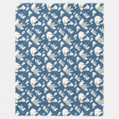 Polaire Beren en Snowflakes, vlooienmandje Fleece Deken (Voorkant)